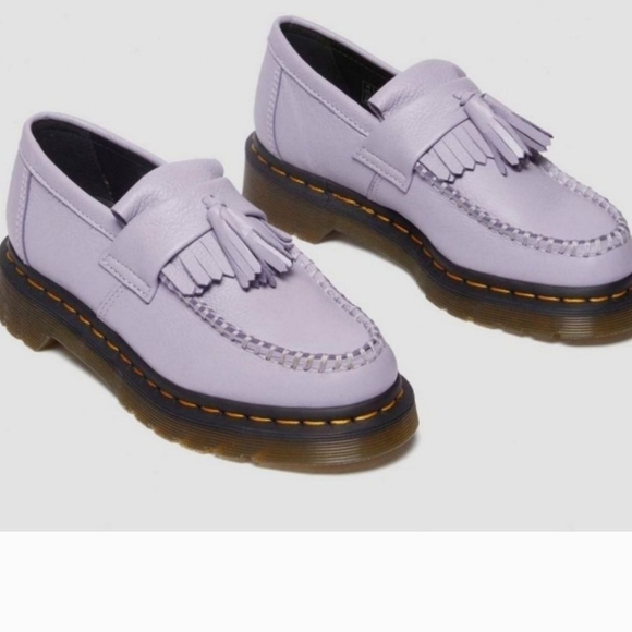 Dr. Martens Shoes - NWT Dr Martens Frosted Lavender Adrian Virginia Leather Tassle Loafers Size 10